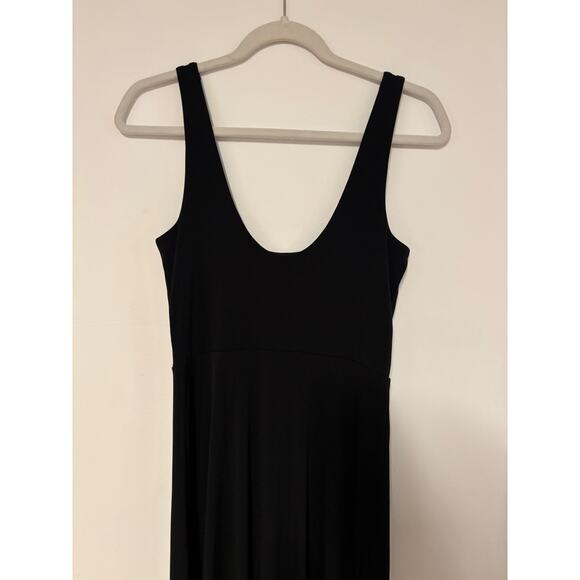 NWOT J.Crew Scoopneck A-line Midi Dress In Matte Jersey Black Size XS - Picture 7 of 8